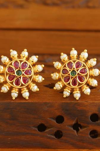 Designer gold plated studs