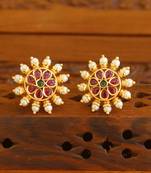 Designer gold plated studs