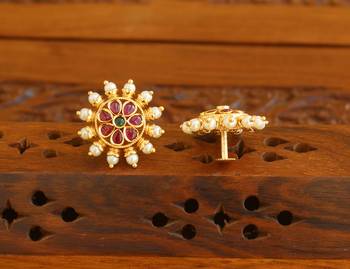 Designer gold plated studs 2