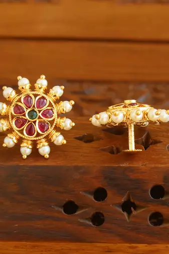 Designer gold plated studs