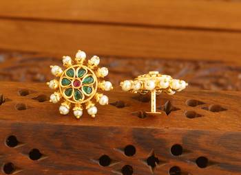 Designer gold plated studs 2