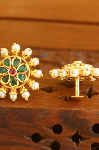Designer gold plated studs