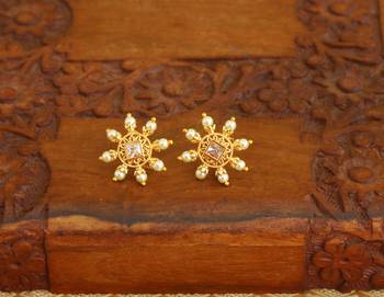 Designer gold plated studs 1
