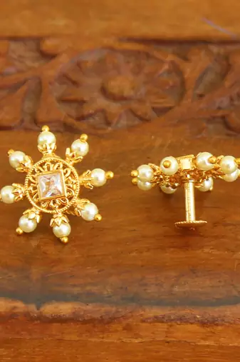 Designer gold plated studs