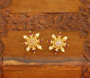 Designer gold plated studs 1