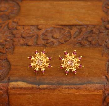 Designer gold plated studs 1