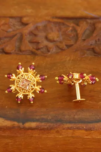Designer gold plated studs