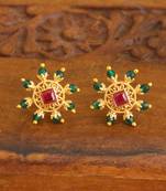 Designer gold plated studs