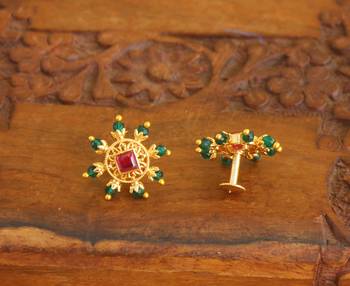 Designer gold plated studs 2