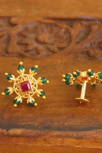 Designer gold plated studs