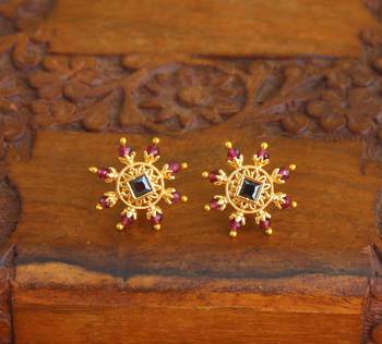 Designer gold plated studs 1