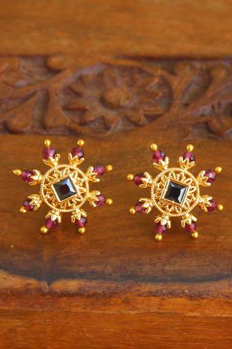 Designer gold plated studs