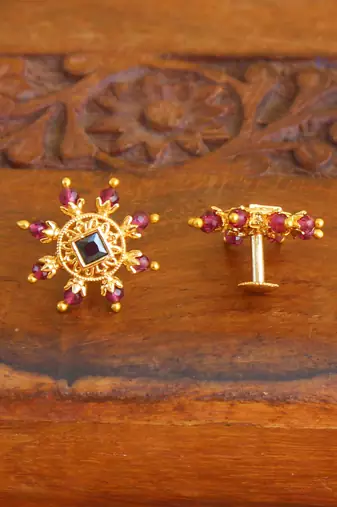 Designer gold plated studs