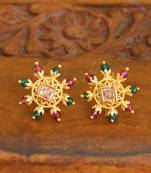 Designer gold plated studs