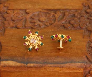 Designer gold plated studs 2