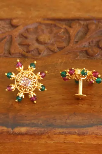 Designer gold plated studs