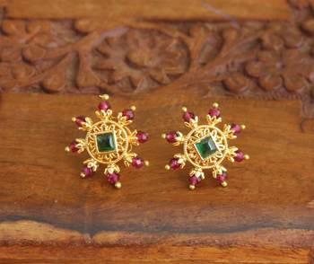 Designer gold plated studs 1