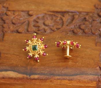 Designer gold plated studs 2