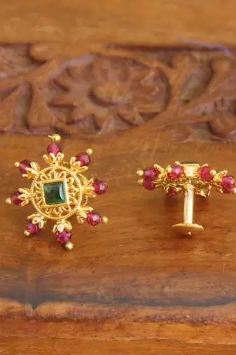 Designer gold plated studs