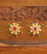 Designer gold plated studs