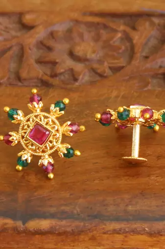 Designer gold plated studs