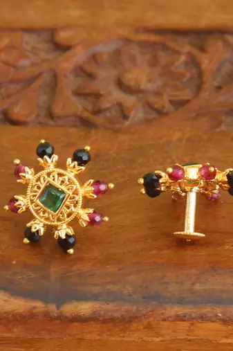 Designer gold plated studs