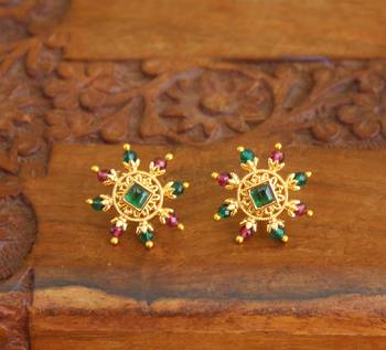 Designer gold plated studs 1