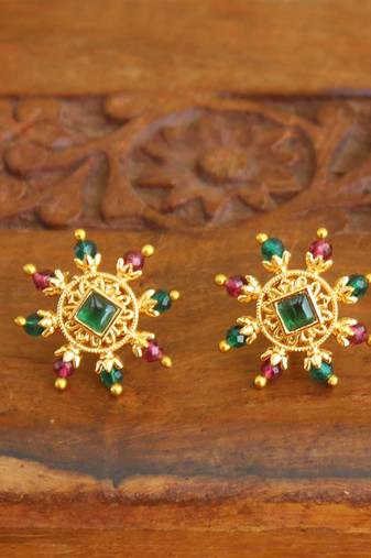 Designer gold plated studs