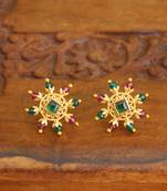 Designer gold plated studs
