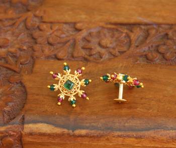 Designer gold plated studs 2