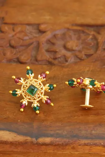 Designer gold plated studs