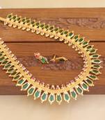 Kerala style gold plated palakka nagapadam necklace set