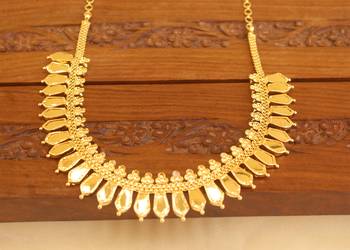 Kerala style gold plated palakka nagapadam necklace 3