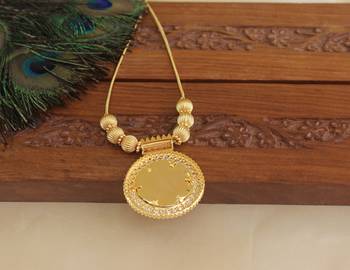 Kerala style gold plated palakka necklace 2