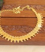 Kerala style gold plated temple coin necklace