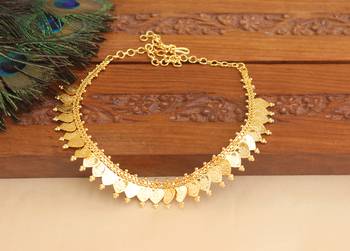 Kerala style gold plated temple coin necklace 2