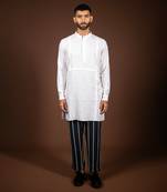 Off white linen kurta