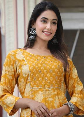 Mustrad  rayon anarkali gown only 4