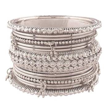 navratri silver plated bangle set for women 2
