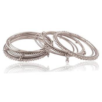 navratri silver plated bangle set for women 4