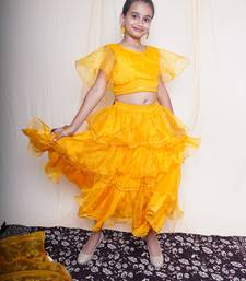 A mellow yellow lehnga set for baby girls