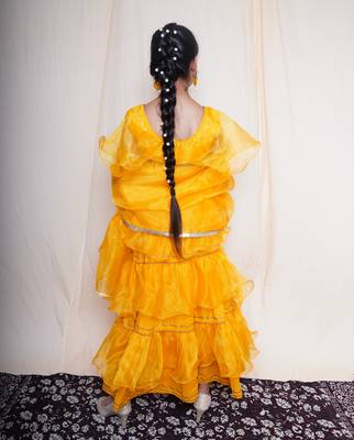 A mellow yellow lehnga set for baby girls 5
