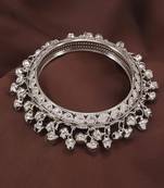navratri silver plated bangles/kada embellished with ghungroo 