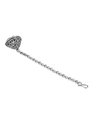 navratri ethnic silver oxidised mirror work borla/maang tikka for women 4