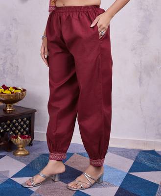  mauve cotton floral printed straight kurta with afghani salwar 4