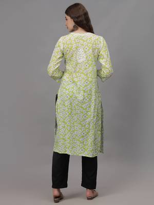Light pista green mal-mal lucknowi chikankari kurta 2