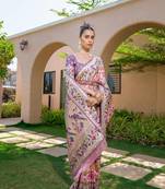 Banarasi Soft Silk Paithani Patola Saree With Meena Zari Weaving Pattern Paithani Weaving Border Rich Pallu With Blouse