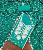 Rama Modal Chanderi Embroidered Unstitched Dress Material