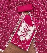 Rani Modal Chanderi Embroidered Unstitched Dress Material