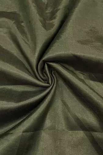 Green Viscose Organza Banarasi Unstitched Dress Material